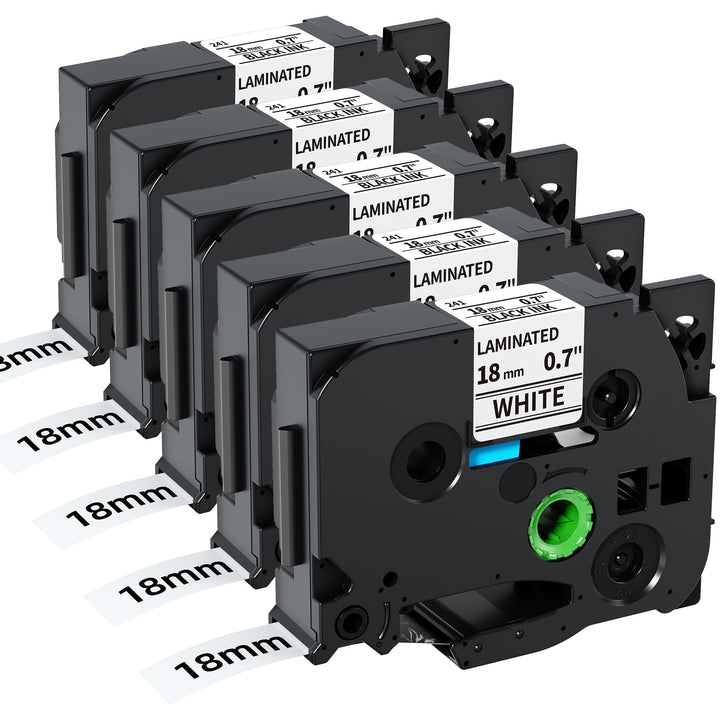 Fimax Kompatibel Schriftband TZe-241 18 mm als Ersatz für Brother P-touch Bänder Tze241 Etikettenban