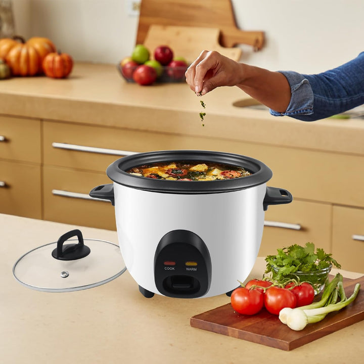 Reiskocher mit Warmhaltefunktion, Elektrischer Rice Cooker klein 1 Liter, Antihaftbeschichtete, mit