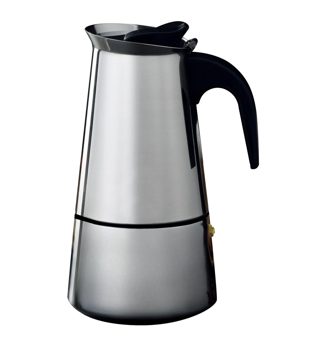 Espressokocher Mokka Kanne 6 Tassen Edelstahl Induktion für 6, 9 oder 12 Tassen CF-MM6/9/12 (6 Tasse