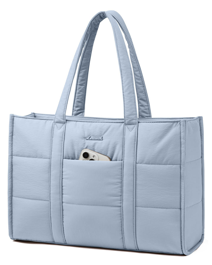 LOVEVOOK Laptoptasche Damen 15,6 Zoll, Gross Handtasche Shopper Puffer Tasche Arbeitstasche Aktentas