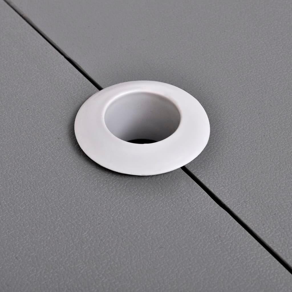 vidaXL Campingtisch Gartentisch mit 4 Hockern Klappbar Alu Extra Leicht Grau, Grau