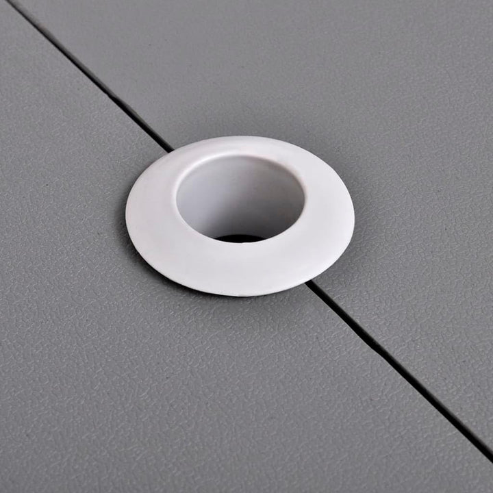 vidaXL Campingtisch Gartentisch mit 4 Hockern Klappbar Alu Extra Leicht Grau, Grau