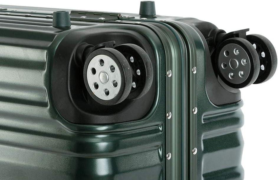 Travelhouse London Koffer Grün S-55cm, M-65cm · 2er-Set · Alu-Rahmen · Polykarbonat Hartschale · Han