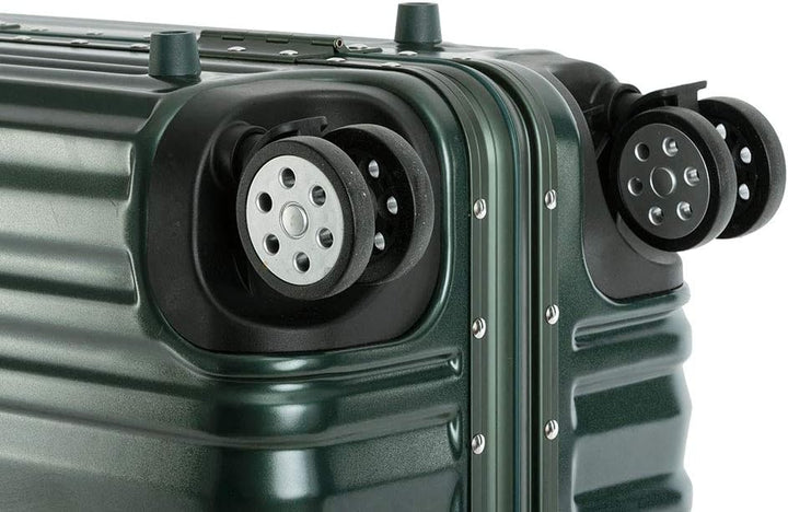 Travelhouse London Koffer Grün S-55cm, L-55cm · 2er-Set · Alu-Rahmen · Polykarbonat Hartschale · Han