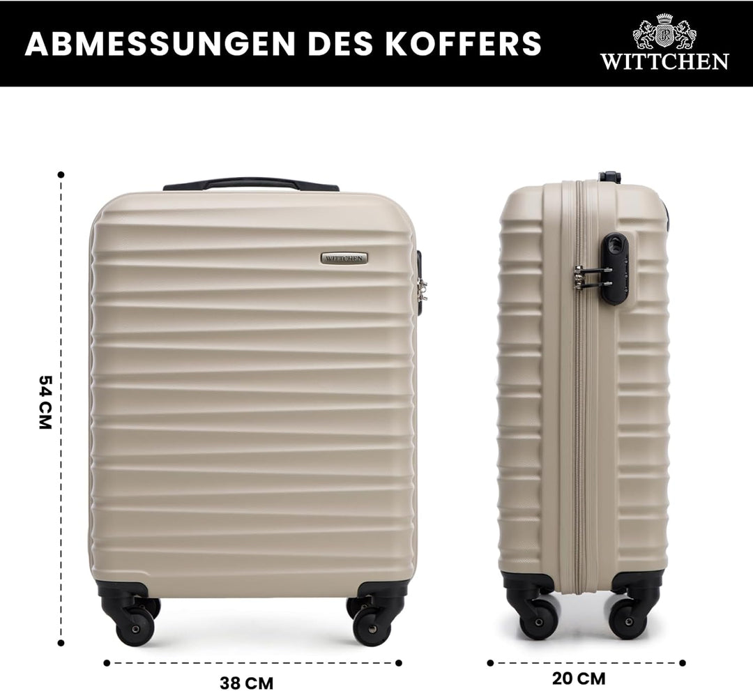 WITTCHEN Reisekoffer Handgepäck Kabinengepäck Rollkoffer Kabinenkoffer Kleiner Koffer Trolley Hartsc
