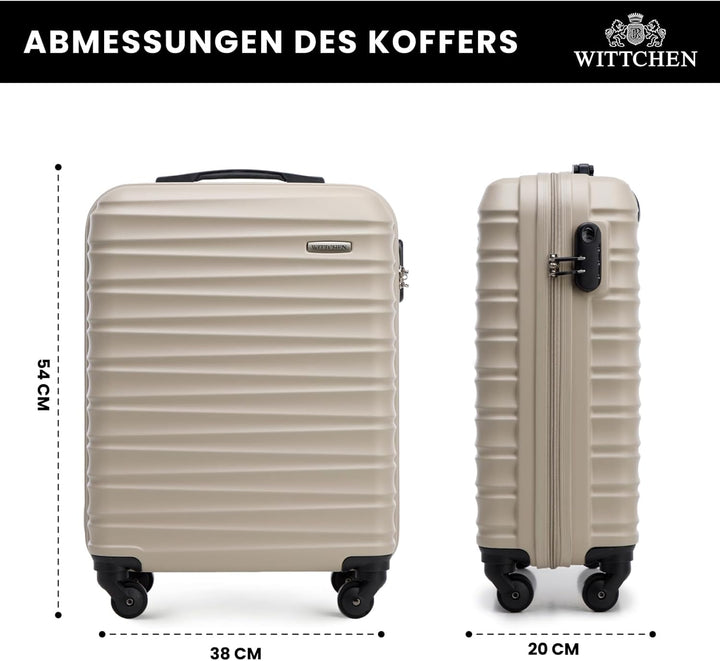 WITTCHEN Reisekoffer Handgepäck Kabinengepäck Rollkoffer Kabinenkoffer Kleiner Koffer Trolley Hartsc