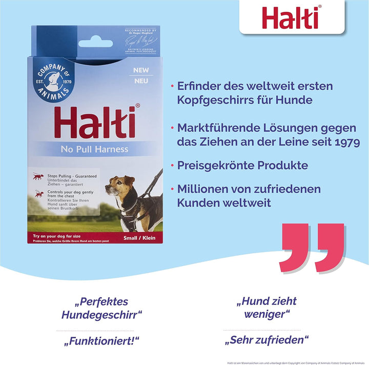 HALTI No Pull Anti-Zug Geschirr, Grösse Klein - Verhindert, dass Ihr Hund an der Leine zieht, Gepols