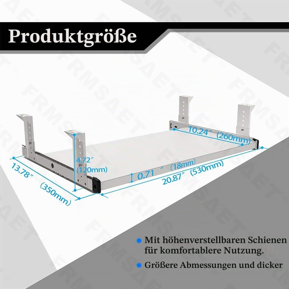 FRMSAET Möbelzubehör Büroproduktanzüge Hardware 53 cm / 60 cm / 76 cm Tastatur Schubladenfach Holzha