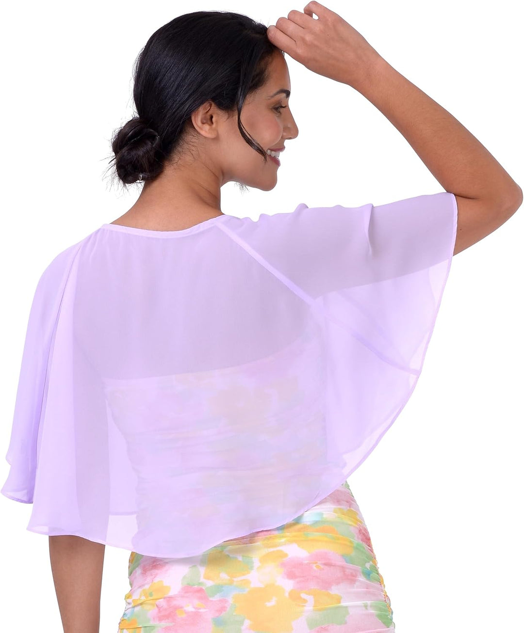 BlackButterfly weich Hochzeit Umhängetuch Abend Durchsichtiges Chiffon Überwurf Umhang Schultertuch