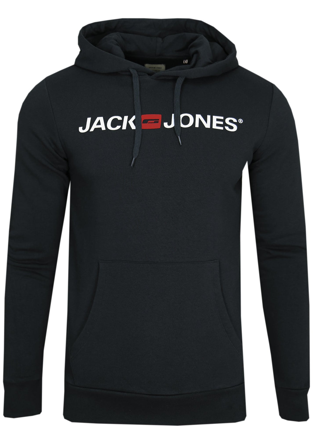 JACK & JONES Male Kapuzenpullover Logo Kapuzenpullover S Schwarz (Black Detail: Reg Fit), S Schwarz