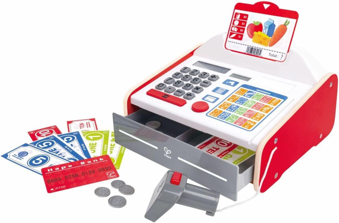 Hape E3184 Zubehör für Kaufmannsladen, Spielkasse, S