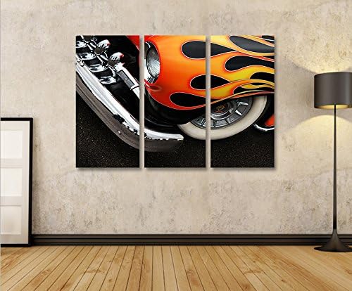 islandburner Bild Bilder auf Leinwand Hot Rod US Cars 3p XXL Poster Leinwandbild Wandbild Dekoartike