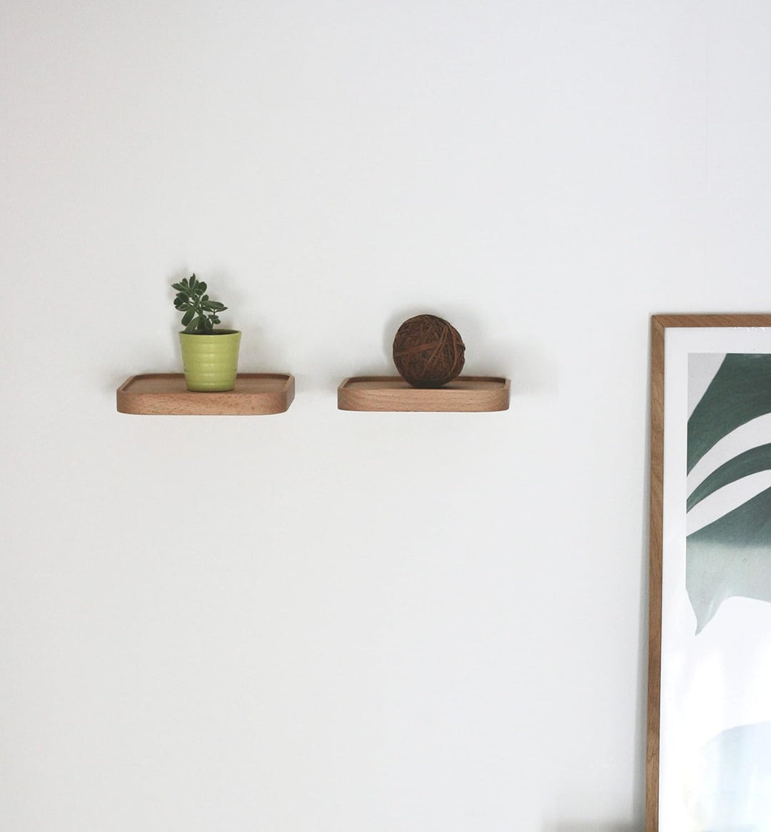 anaan Raft Wandregal viereckig Schweberegal Holz Kleine Regale Wandablagen Präsentation Deko Regal P