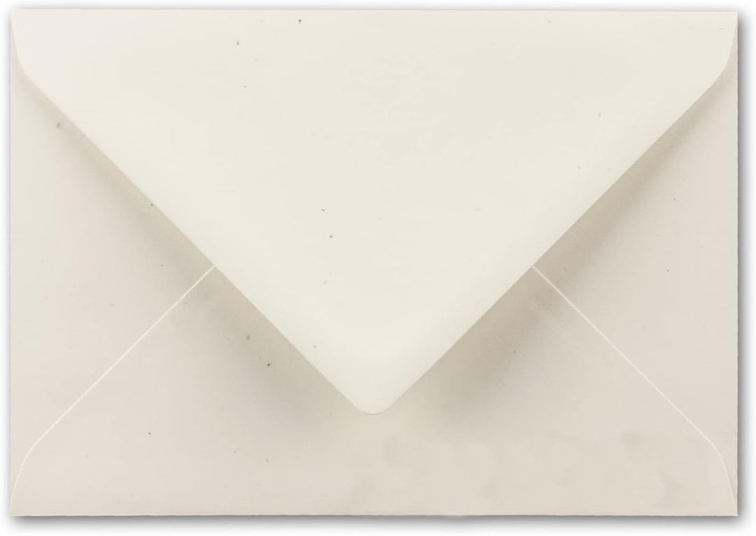 ARTOZ 75 x Briefumschläge DIN B6 - Farbe: tortilla (creme/Eierschalen) - 12,5 x 17,8 cm - mit Nasskl