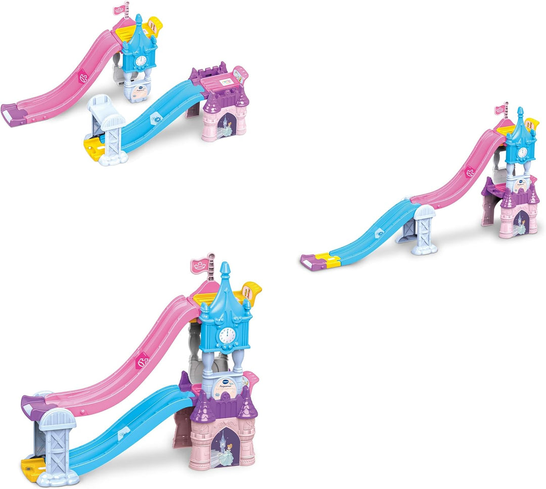 Vtech Baby TUT TUT Baby Flitzer - Prinzessinnen 3-in-1-Zauberschloss – Spielzeug-Set mit 3 Aufbaumög