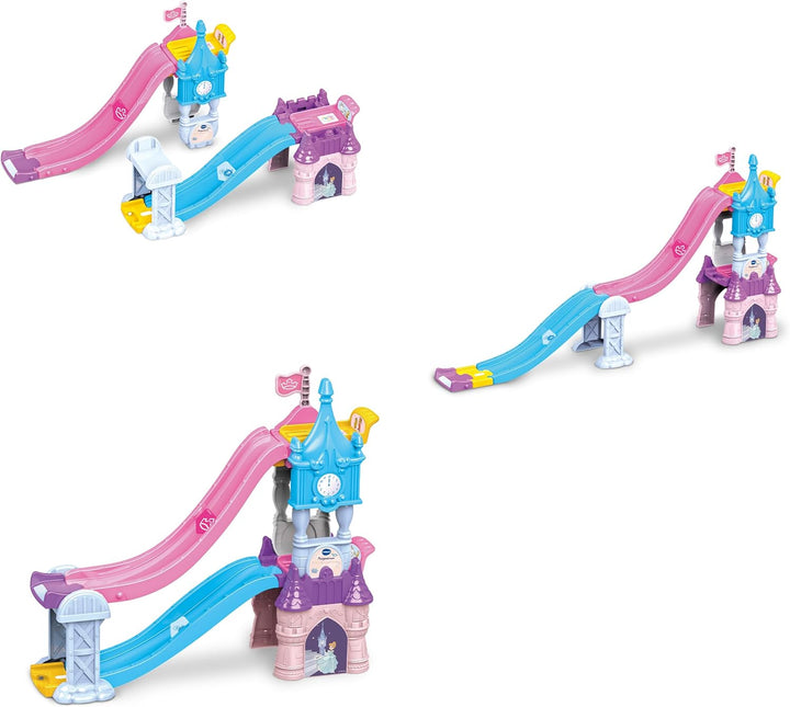Vtech Baby TUT TUT Baby Flitzer - Prinzessinnen 3-in-1-Zauberschloss – Spielzeug-Set mit 3 Aufbaumög