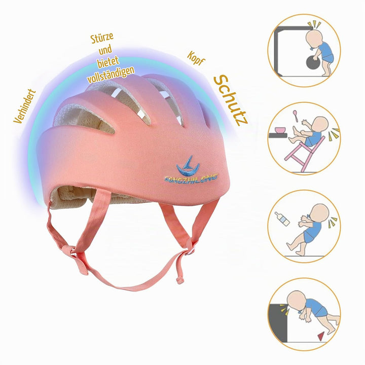 IULONEE Baby Helm Kleinkind Schutzhut Kleinkind Kopfschutz Baumwolle Hut Kleinkind Verstellbarer Sch