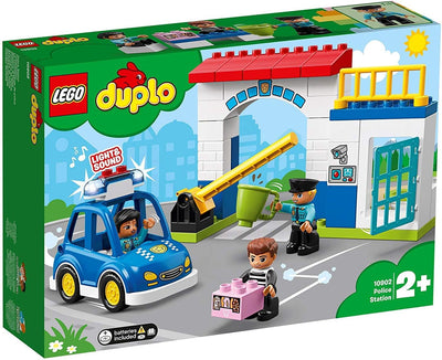 LEGO 10902 DUPLO Polizeistation mit Polizeiauto, Gefängniszelle und 2 Polizisten als Minifiguren, Li