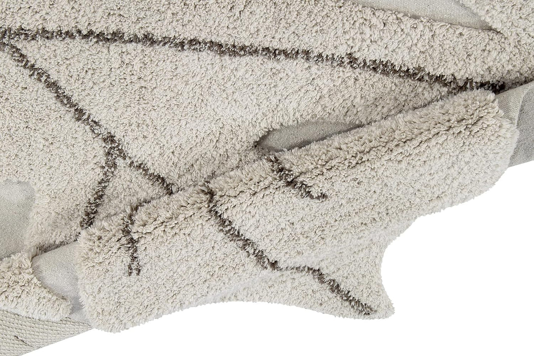 Lorena Canals Maschinenwaschbarer Teppich Monstera Natural 100% natürliche Baumwolle Base: recycelte