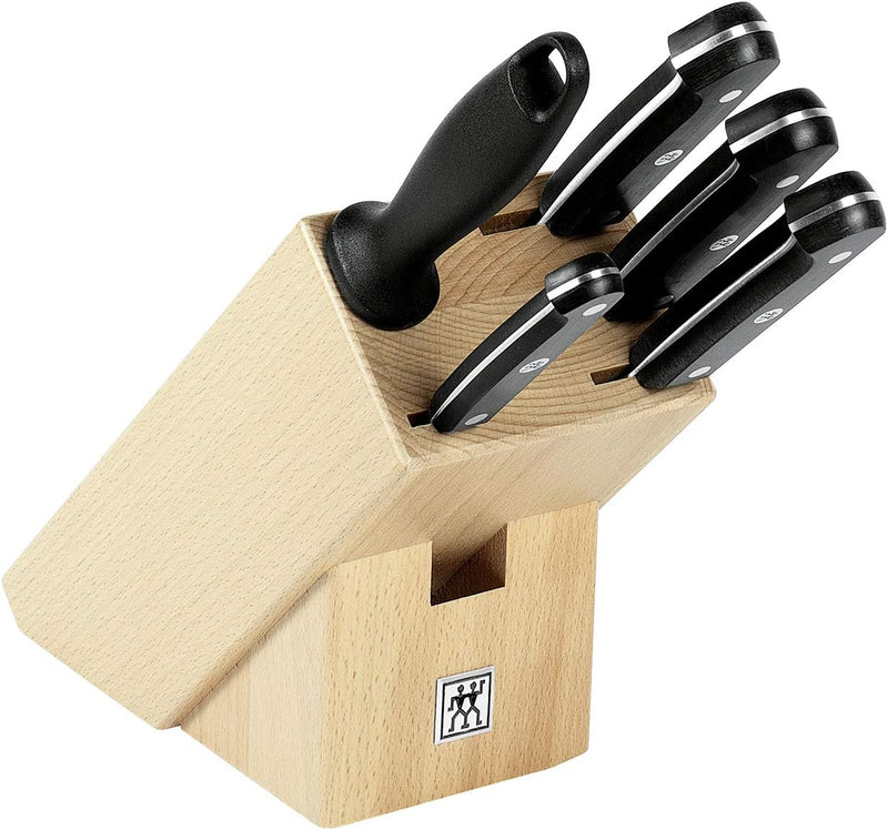 Zwilling Messerblock Gourmet 6 teilig, Edelstahl, Silber/Schwarz, 38 x 28 x 28 cm, 6-Einheiten