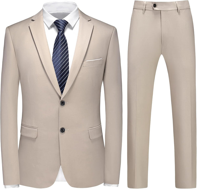 Herren Anzug 2 Stücke Slim Fit Anzug Business Hochzeit Formal Dinner Zwei Knöpfe Smoking Anzug für M