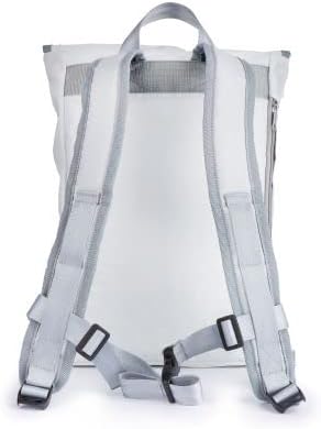 360° Rucksack Landgang Mini aus Segeltuch, Segel weiss, Zahl grau,Gurt hellgrau 2336
