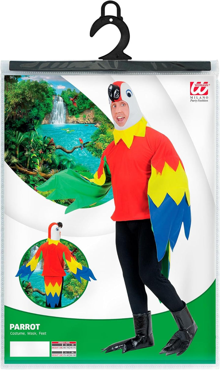 "PARROT" (costume, mask, feet) - (L), L