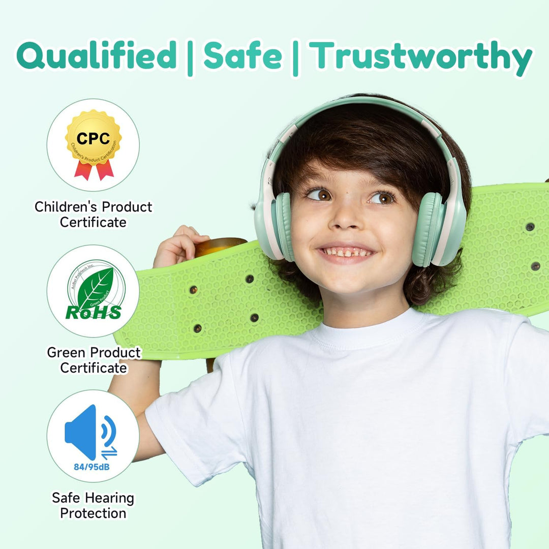 EarFun Bluetooth Kopfhörer Kinder, 85/94dB Lautstärkeregelung, HiFi Sound, HD-Mikrofon, 40 Std Akku,