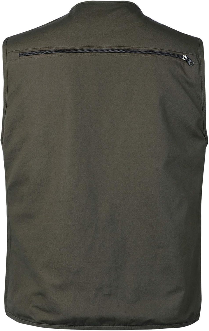 KTWOLEN Herren Outdoor Weste mit Multi-Taschened Anglerweste Jagd- und Angler Camping Wandern Weste