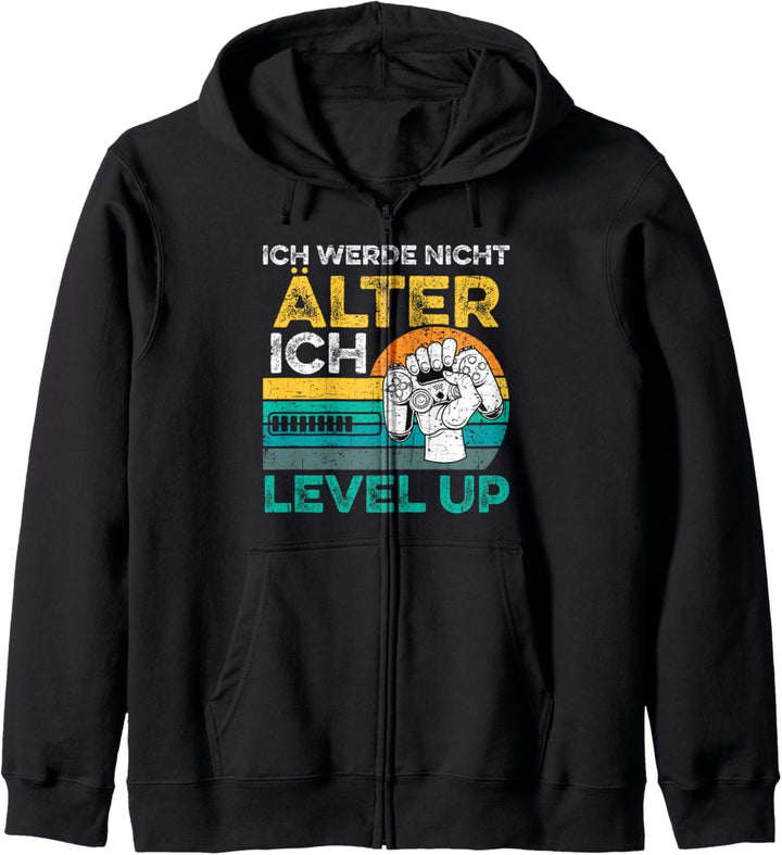 Ich Werde Nicht Älter Ich Level Up I Lustiges Gamer Zocker Kapuzenjacke