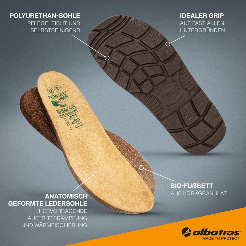 ALBATROS PURCEL Profi Clogs Unisex – wasserdichter Freizeit- und Gartenschuh für Herren und Damen mi