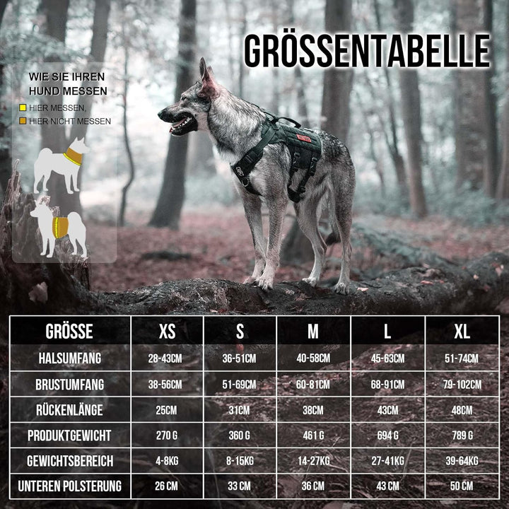 OneTigris No-Pull Hundegeschirr, AIRE MESH Einstellbar Sicherheitsgeschirr Ultra Atmungsaktiv für Gr