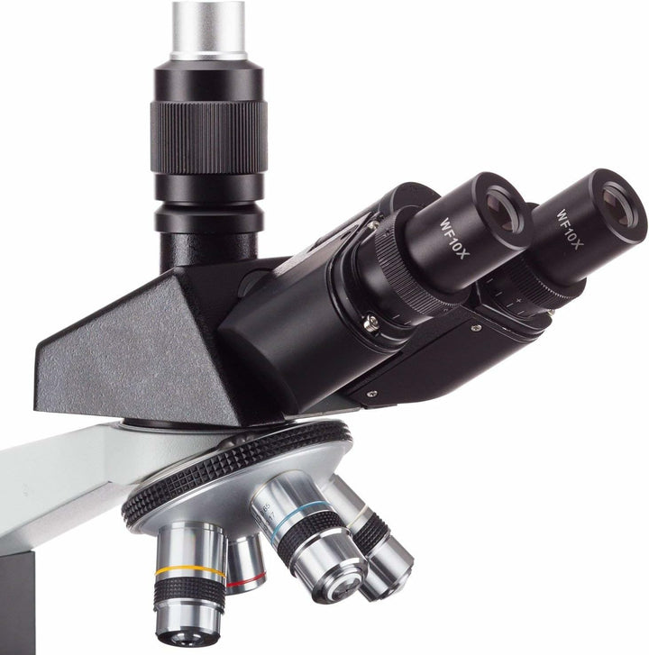 AmScope T490B Trinokulares Verbundmikroskop, 40X-2000X, Weiss