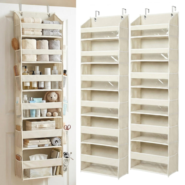 Homelux Theory 2er-Pack Tuer-Organizer - 139x35x17cm | Haengender Tuer-Organizer Fuer Kleiderschrank