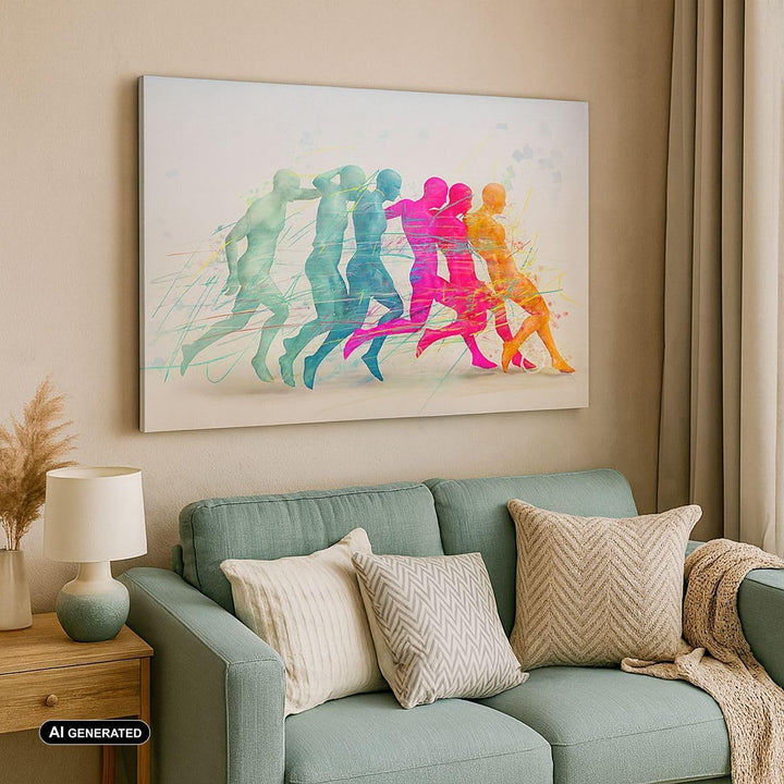 Bilder auf Leinwand Spieler Ziel tröpfeln Energie Leinwandbild 70x50cm Wandbilder Dekoration Wohnzim