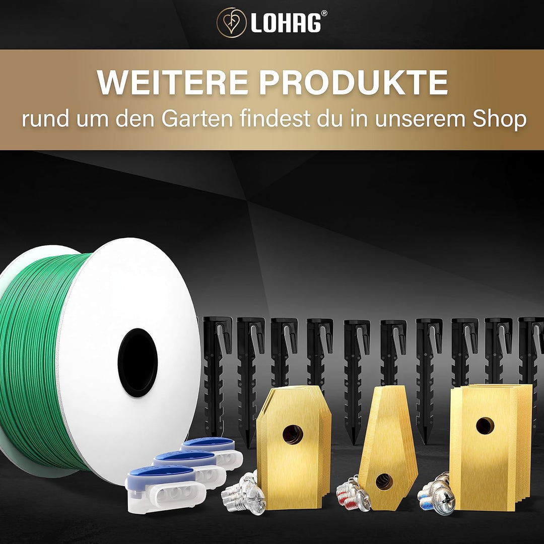 lohag® 50m Universal Begrenzungskabel für Mähroboter - Begrenzungsdraht kompatibel mit Gardena Rasen
