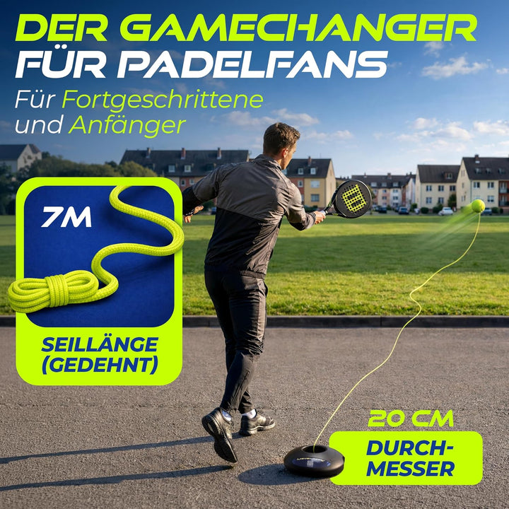 MOVEMATE Padel-Trainer Set mit Wilson® Padelball | innovatives Ballspiel für Draussen, im Garten, im