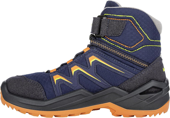 LOWA Stiefel mittel MADDOX WARM GTX MID [2024] 25 EU Navy Orange, 25 EU Navy Orange
