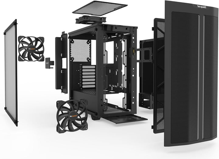 be quiet! Pure Base 500DX Black PC-Gehäuse, 3X Pure Wings 2 Lüfter, ARGB LEDs, Radiatoren bis 360mm,