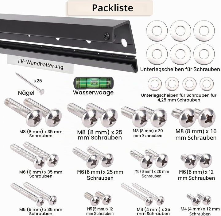 TV Wandhalterung, Ultraslim Fernsehen Halterung Wand für 22-55 Zoll Flach &amp; Curved Fernseher oder Mo