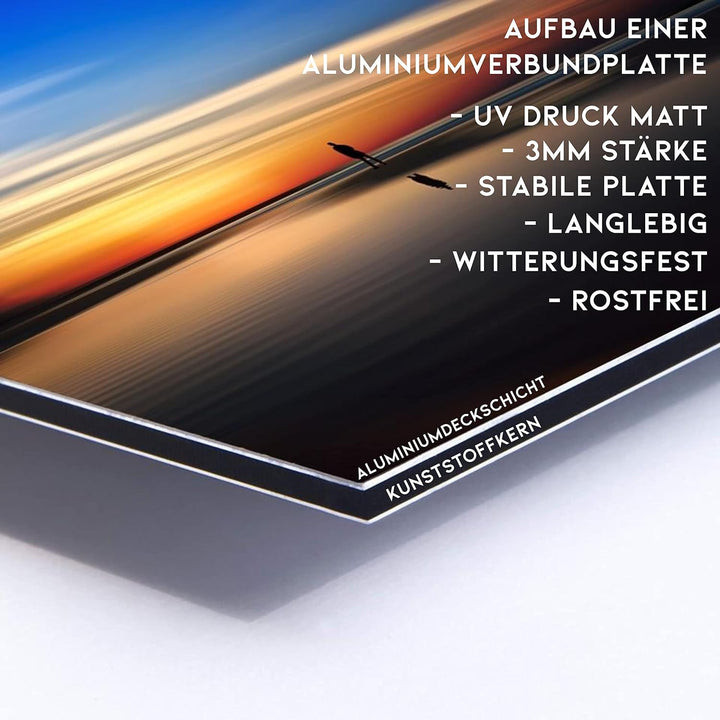 Manschin Laserdesign Willkommensschild Aluverbund personalisiert - Made in Germany - Welcome Willkom