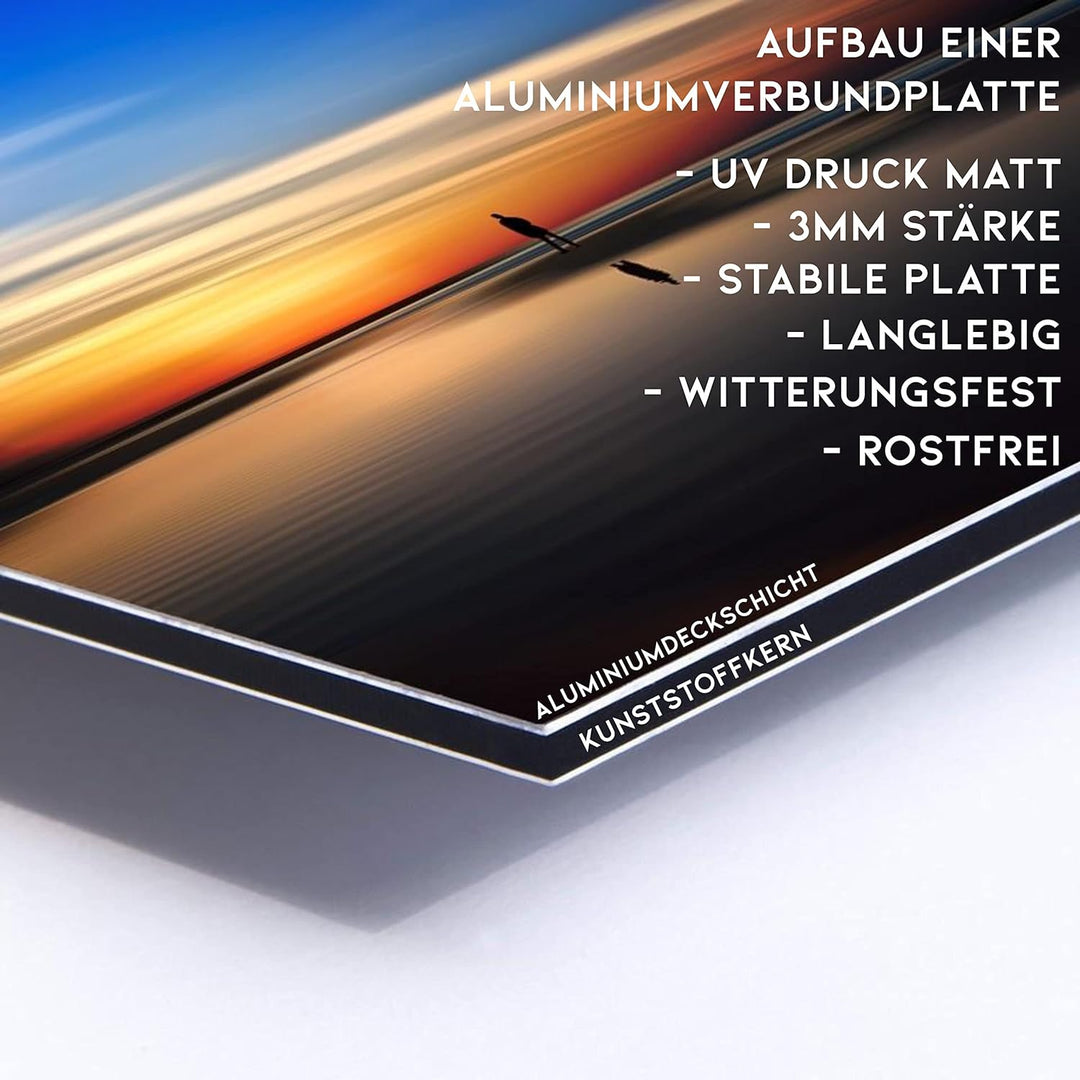 Manschin Laserdesign Willkommensschild Aluverbund personalisiert - Made in Germany - Welcome Willkom