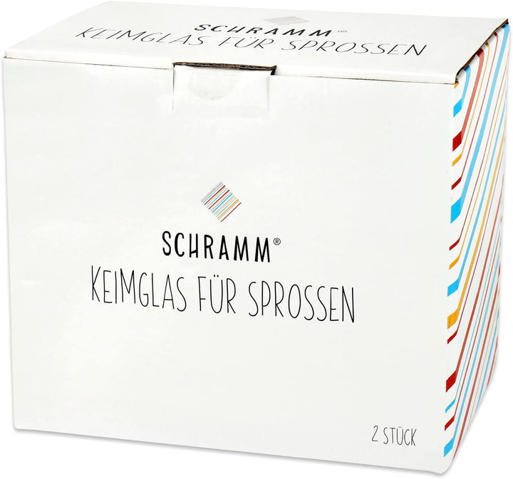 Schramm® Keimglas für Sprossen mit Gestell 750 ml Sprossenglas Keimgerät inkl. Deckel, Ständer und H