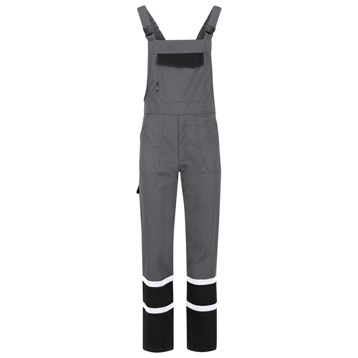 BWOLF Char Latzhose Herren Arbeitshose Schutz-Latzhose Herren mit Reflektierenden Elementen - Blau/G