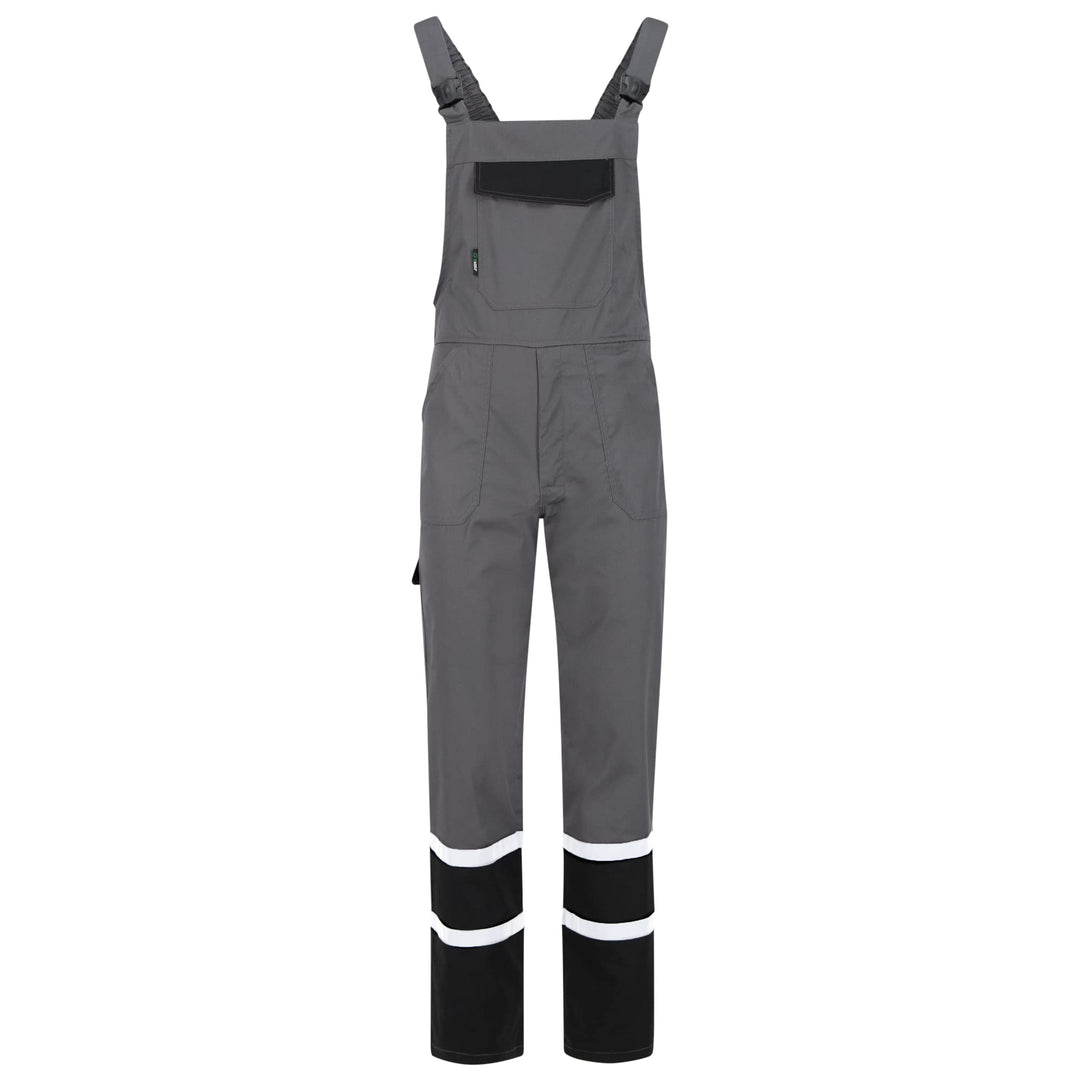 BWOLF Char Latzhose Herren Arbeitshose Schutz-Latzhose Herren mit Reflektierenden Elementen - Blau/G