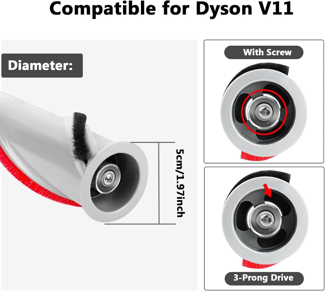 V11 Bürste Ersatzbürste Zubehör Kompatibel mit Dyson V11 Schnurlosen Handstaubsauger Ersatzteile Bru