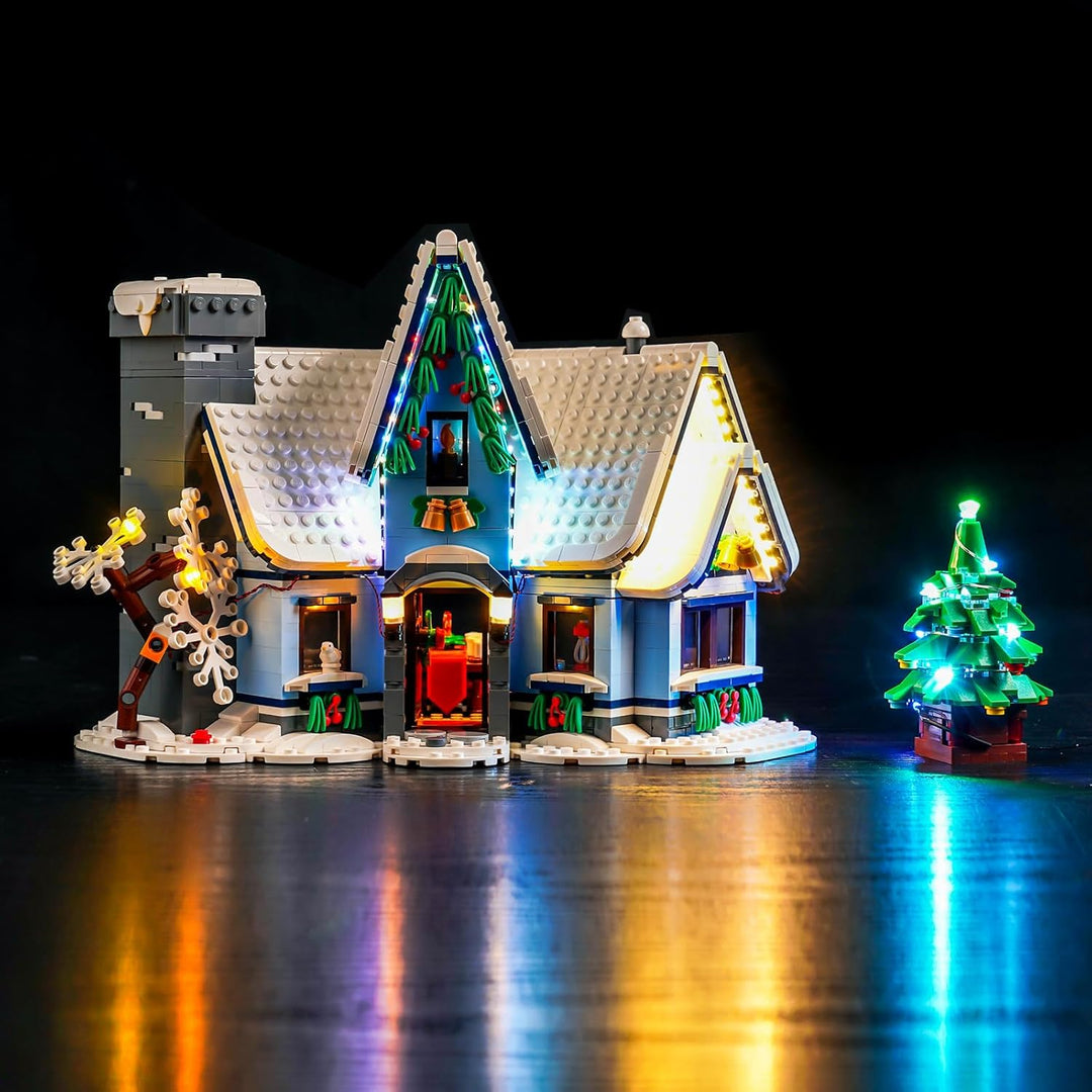 LocoLee Licht Kompatibel mit Lego Santa's Visit, Led Beleuchtungs Compatible with Lego 10293 Santa's