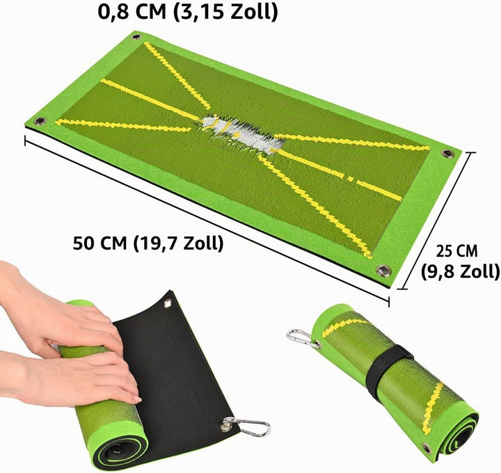 Maxee Golf Trainingshilfen Mat, Golf-Trainingsmatte zur Schlagerkennung für Swing Detection Batting,