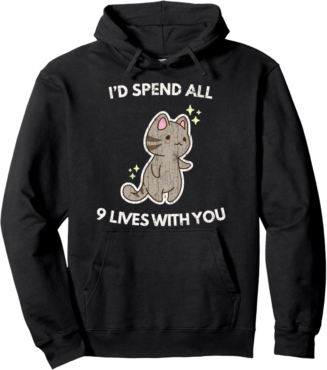 Lustiges Niedliche Katzen Design für Ihn Ihr Valentinstag Pullover Hoodie