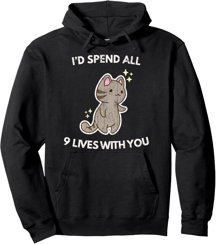 Lustiges Niedliche Katzen Design für Ihn Ihr Valentinstag Pullover Hoodie